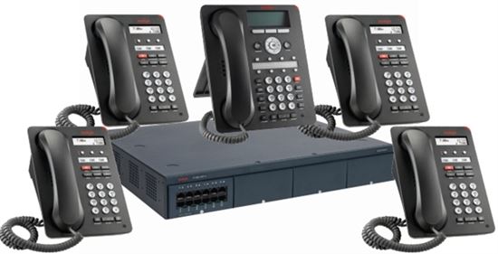 Imagen de Avaya centralita IP Office 500 V2 con 5 teléfonos y 4 líneas analógicas