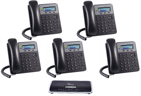 Imagen de Centralita Grandstream UCM6202 con 5 teléfonos GXP1610