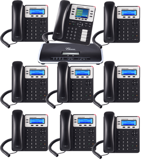 Pack Centralita Grandstream UCM6202 con 8 telefonos GXP1625 y 1 GXP2130