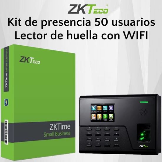 Imagen de ZKTECO Kit UA760 SM50 de presencia 50 empleados