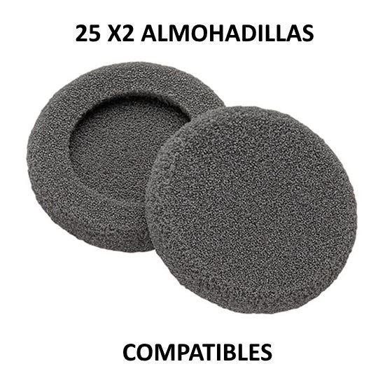 Imagen de Pack 25 x2 almohadillas gomaespuma de repuesto compatibles
